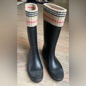 Burberry rain boots